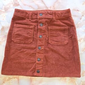 Cat & Jack Rust Corduroy Skirt with Buttons